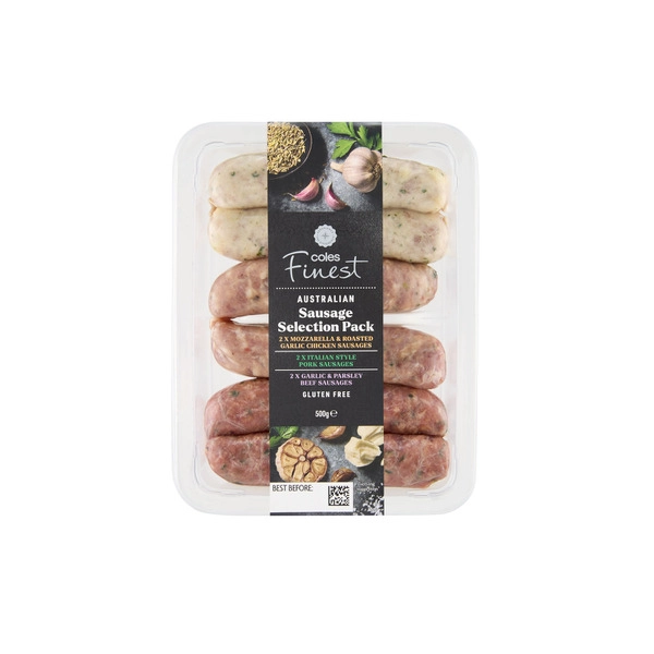 Coles Finest Selection Pack Sausages 500g