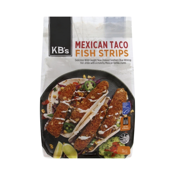 KB's Mexican Taco Fish Strips 1kg