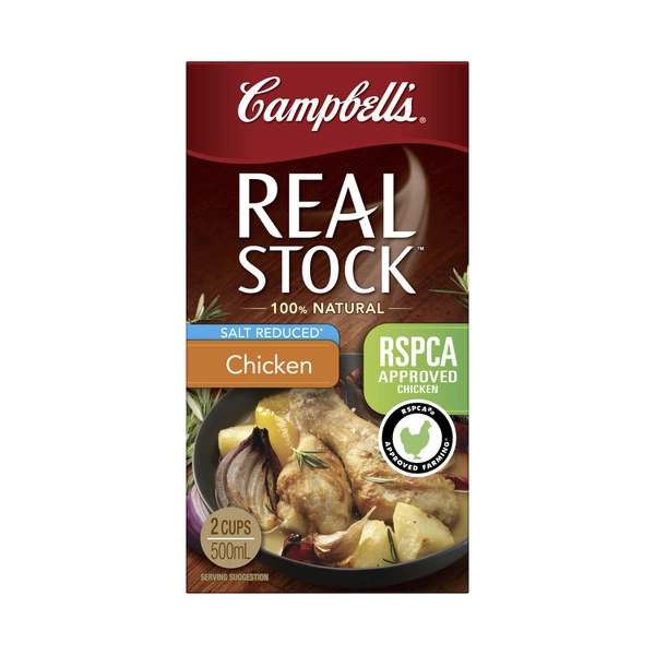 Campbells Real Stock CAMPBELLS REAL STOCK:SALT REDUCED CHICKEN:500 ML 