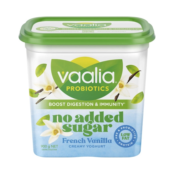 Vaalia No Addded Sugar VAALIA NO ADDED SUGAR YOGHURT VANILLA 900G 