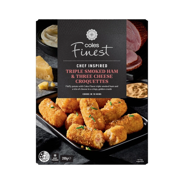 Coles Finest Triple Smoked Ham & 3 Cheese Croquette 200g