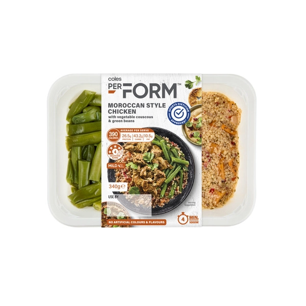 Coles Perform Moroccon Style Chicken 340g