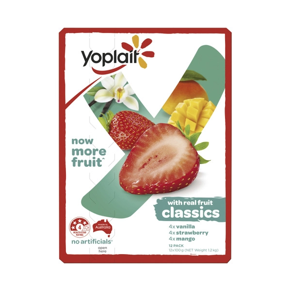 Yoplait Multi Flavoured Classic Yoghurt 12 x100g 12 Pack