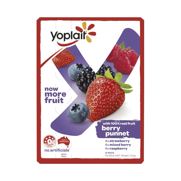 Yoplait Berry Punnet Yoghurt 100g 12 Pack