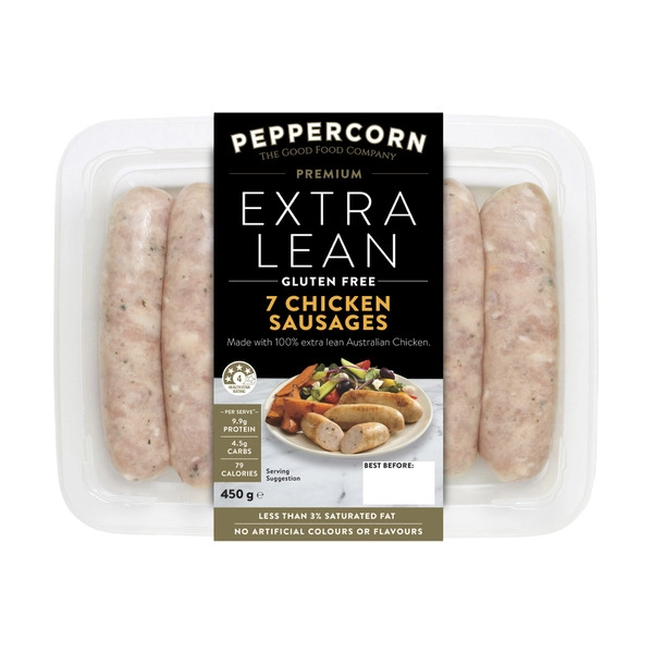 Peppercorn Extra Lean Chicken Sausages 450g