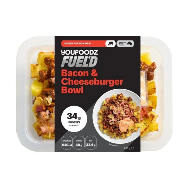 Youfoodz Fueld Bacon & Cheeseburger Bowl 428g