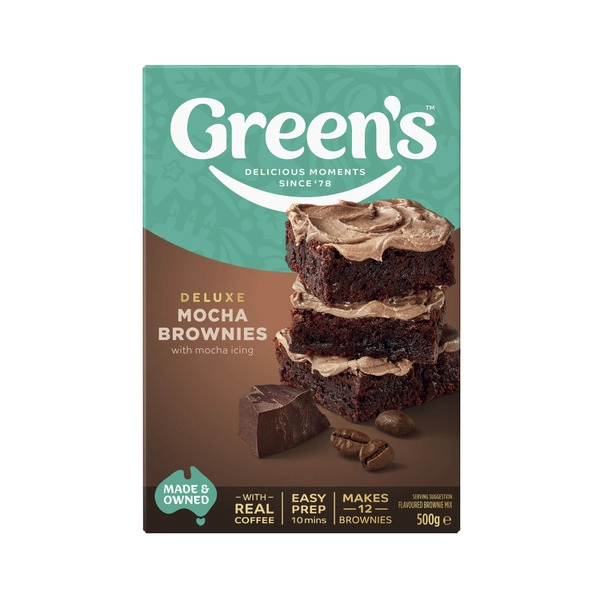 Green's Deluxe Mocha Brownie Mix 500g