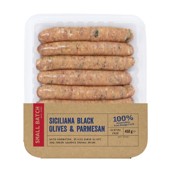 Small Batch Siciliana Pork With Parmesan- Black Olives And Spring Onion 450g