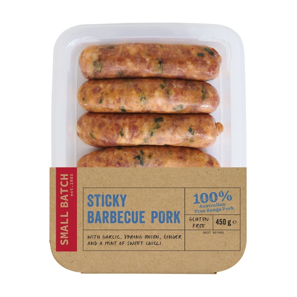 Small Batch Sticky Pork Sausage Made With Garlic- Spring Onion- Ginger And Sweet Chilli 450g