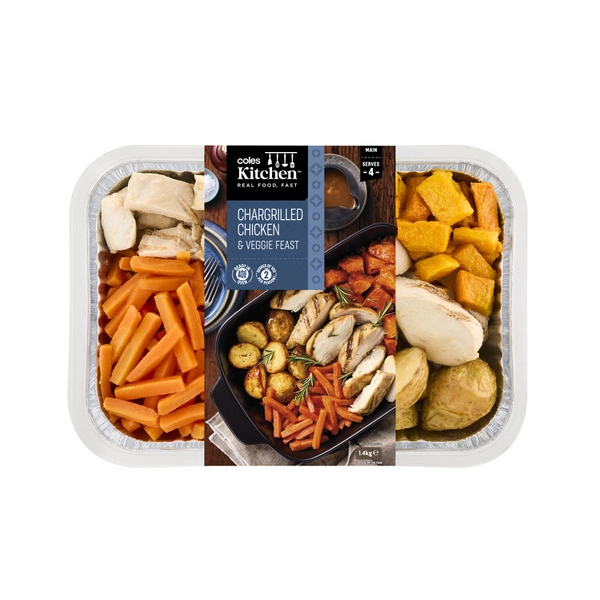 Coles Kitchen Family Chargrilled Chicken & Veggie Feast 1.4kg