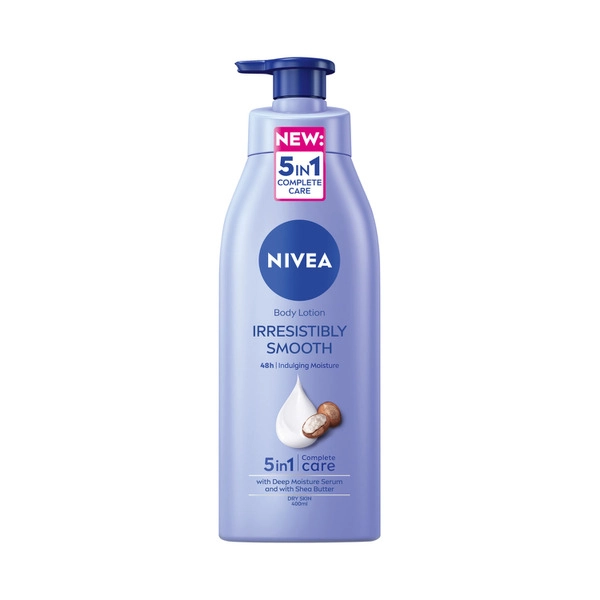 Nivea Irresistibly Smooth Body Lotion Moisturiser + Shea Butter 400mL