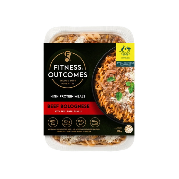 Fitness Outcomes Beef Bolognese & Red Lentil Fusilli 350g