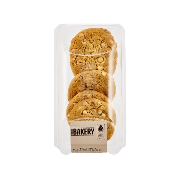 Coles White Chocolate & Macadamia Cookies 6 pack