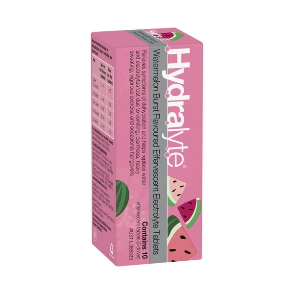 Hydralyte Effervescent Watermelon Burst 10 Pack