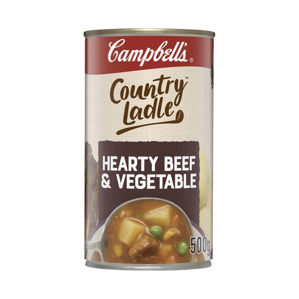 Campbell's Country Ladle Soup Can Hearty Beef & Vegetable 500g