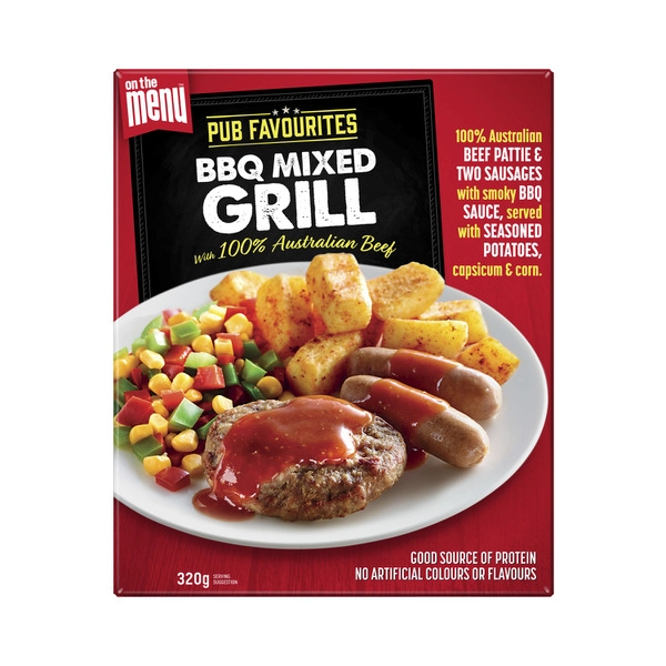 On The Menu Plated Meals ON THE MENU PLATED MEALS:BBQ MIXED GRILL:.:320 GRAM 