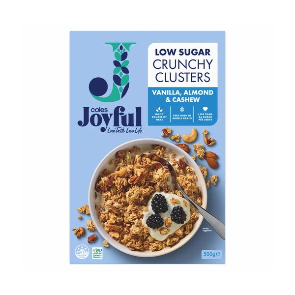 Coles Joyful Clusters Vanilla Almond & Cashew 500g 500g