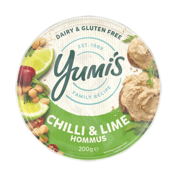 Yumis Chilli Lime Hommus Dip 200g