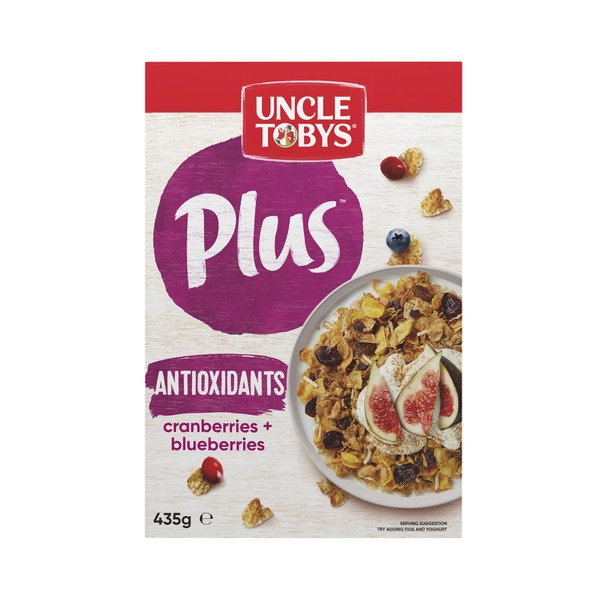 Uncle Tobys Plus UNCLE TOBYS PLUS CEREAL:ANTIOXIDANT LIFT:.:435GRAM 