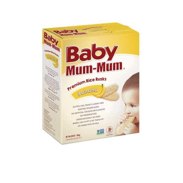 Baby Mum-Mum Rice Rusks Banana +8 Months 36g