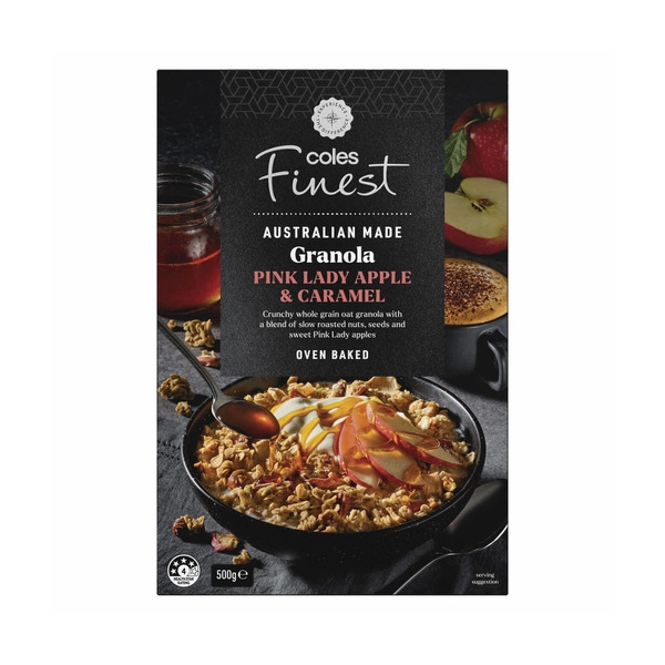 Coles Finest Granola Pink Lady Apple & Caramel 500g