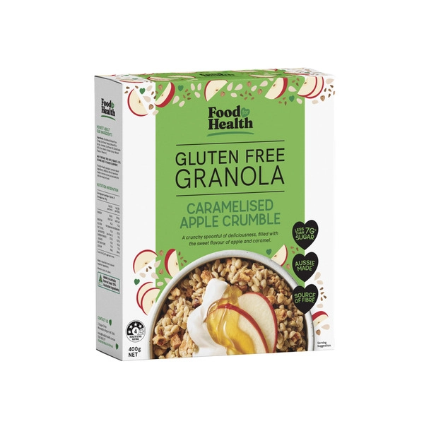 Food For Health Gluten Free Granola Caramelised Apple Crumble 400g