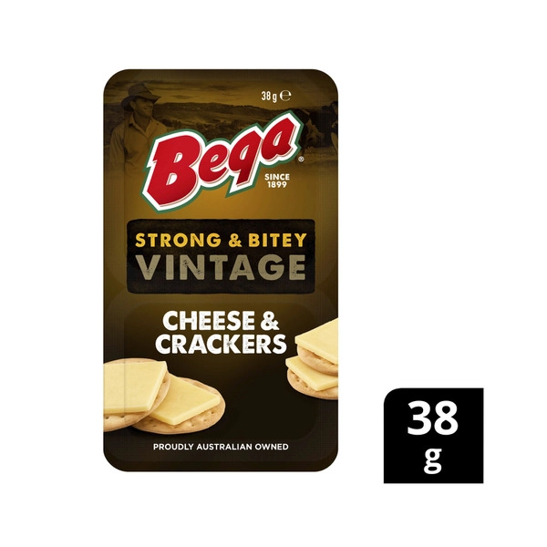 Bega Strong & Bitey Water Cracker Snack 38g