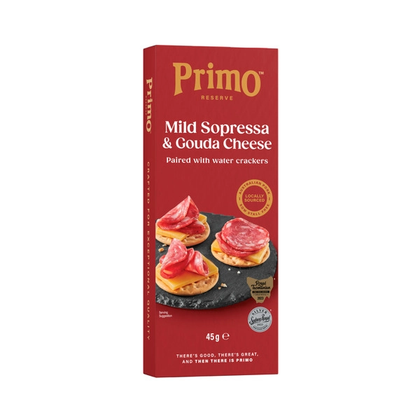 Primo Reserve Mild Sopressa Gouda & Water Crackers 45g