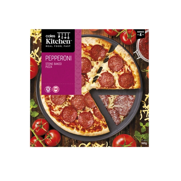 Coles Kitchen Pepperoni Pizza 360g