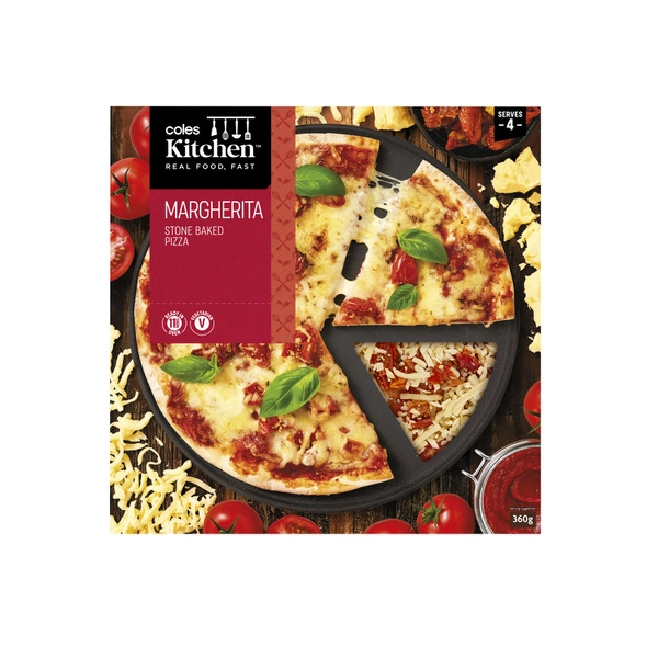 Coles Kitchen Margherita Pizza 360g