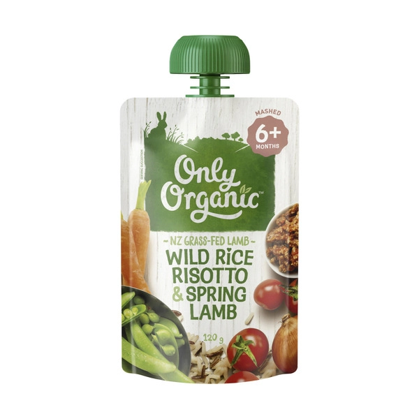 Only Organic Wild Rice Risotto & Spring Lamb 6+ Months 120g