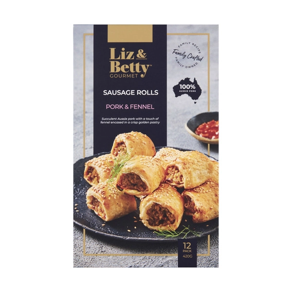 Liz & Bettys Pork & Fennel Sausage Roll 420GRAM