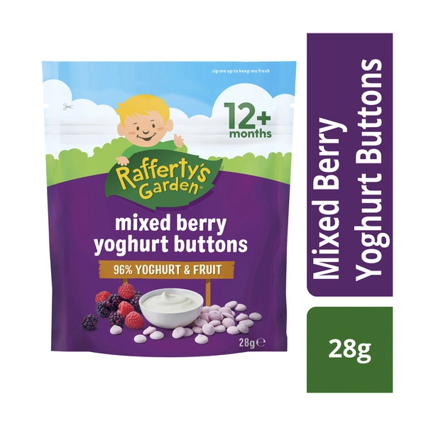 Rafferty's Garden Mixed Berry Yoghurt Buttons Baby Food Snack 12+ Months 28g