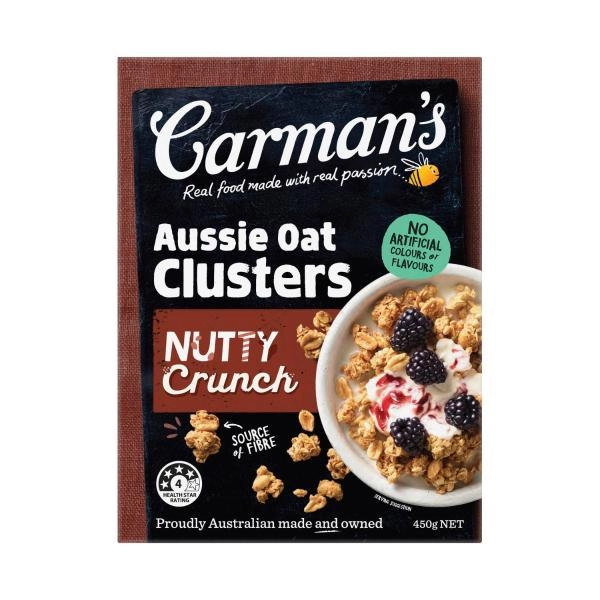 Carman's Aussie Oat Clusters Nutty Crunch 450g