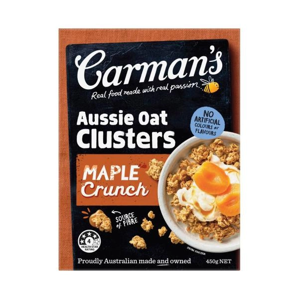 Carman's Aussie Oat Clusters Maple Crunch 450g