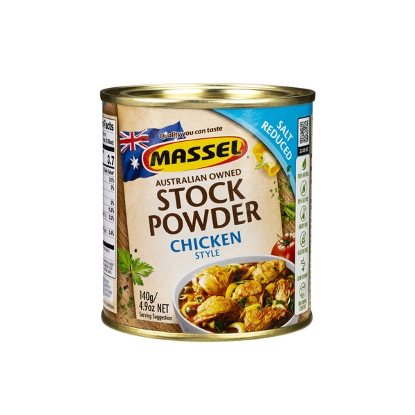 Massel Salt Reduced MASSEL STOCK POWDER:CHICKEN:SALT REDUCED:140GRAM 