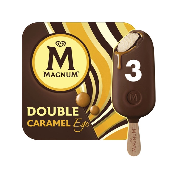 Magnum Frozen Dessert Double Caramel Ego 3 Pack 255ML