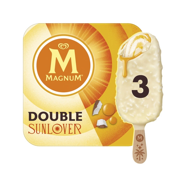 Magnum Frozen Dessert Double Sunlover 3 Pack 255ML