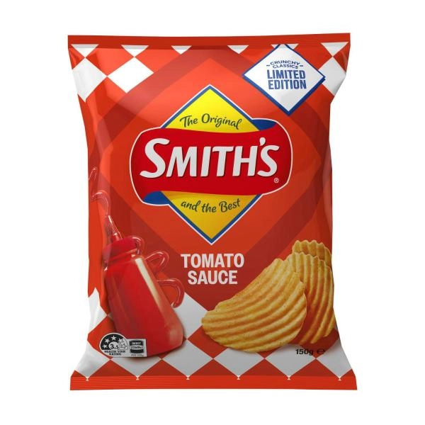 Smiths Crinkle Potato Chips Tomato Sauce 150GRAM