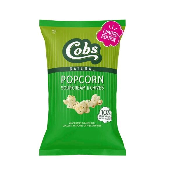 Cobs Popcorn Sour Cream & Chives 100g