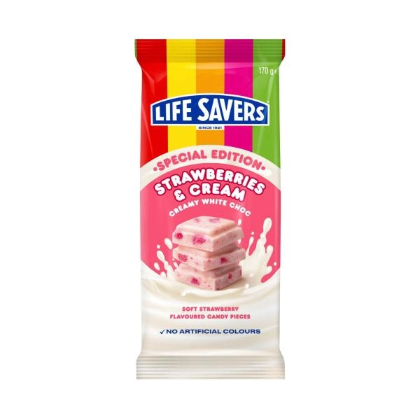 Life Saver Strawberries & Cream Block 170g