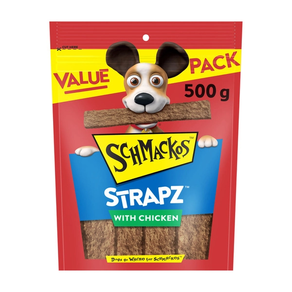 Schmackos Dog Treats SCHMACKOS STRAPZ DOG TREATS WITH CHICKEN 500G 