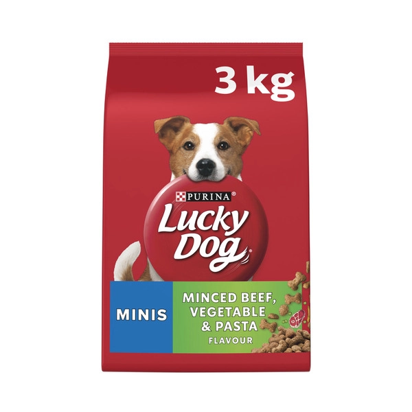 Purina Lucky Dog Adult Minis Beef Vegetable & Pasta Dry Dog Food 3kg