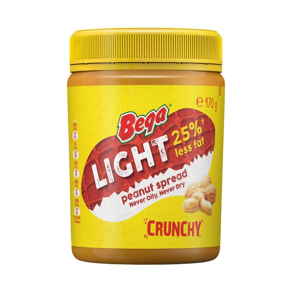 Bega Light BEGA SPREAD PEANUT BUTTER:LIGHT CRUNCHY:.:470 GRAM 