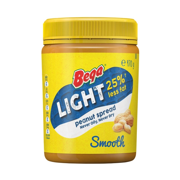 Bega Light BEGA SPREAD PEANUT BUTTER:LIGHT SMOOTH:.:470 GRAM 