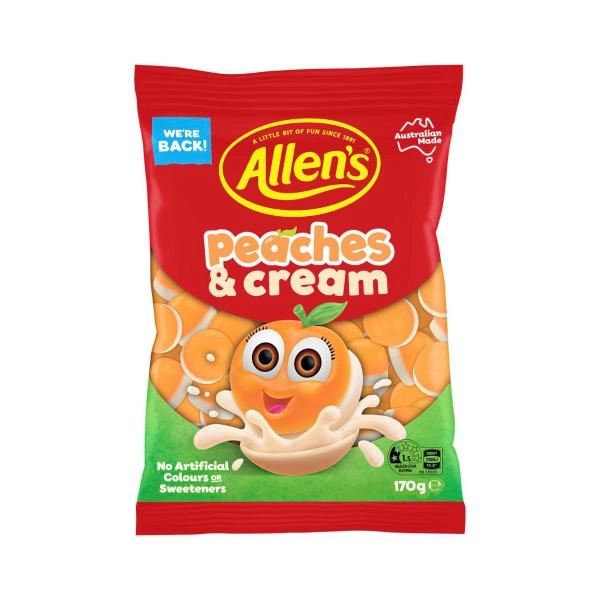 Allen's Peaches & Cream 170g