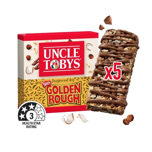 Uncle Tobys Golden Rough Muesli Bars 145g