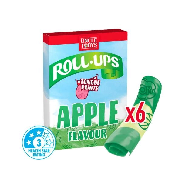 Uncle Tobys Roll Ups Apple Funprint 94g