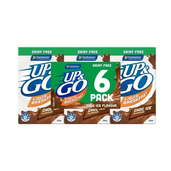 Sanitarium Up&Go Dairy Free Chocolate 6x250mL 1.5L