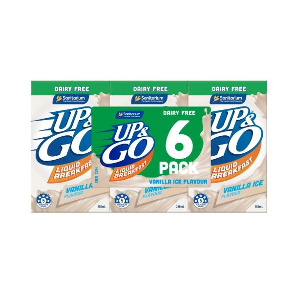 Sanitarium Up&Go Dairy Free Vanilla 6x250mL 1.5L